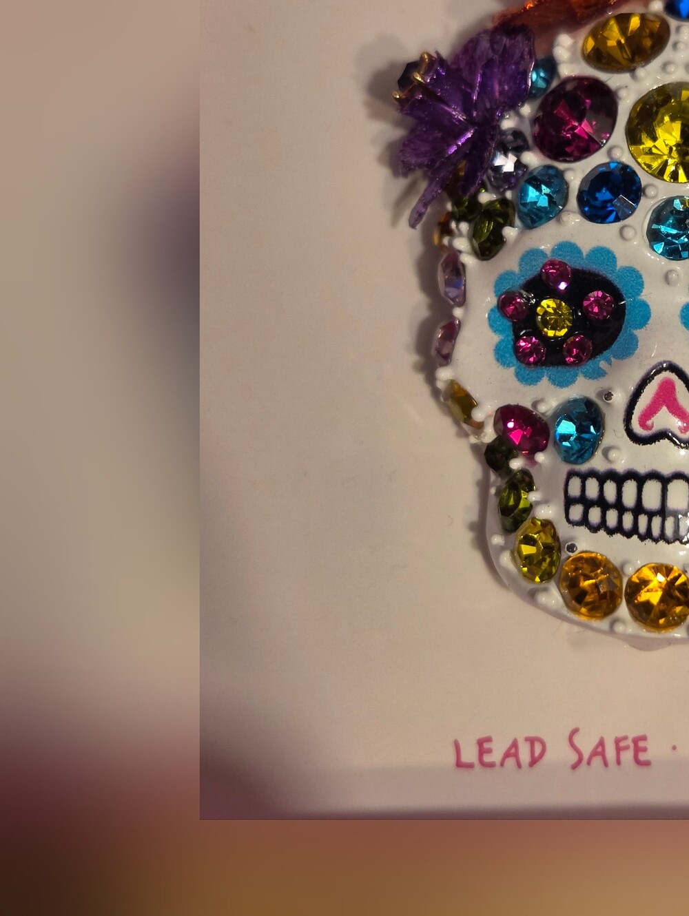 Betsey Johnson NWT Sugar Skull Pin/Brooch NIB - Picture 3 of 4